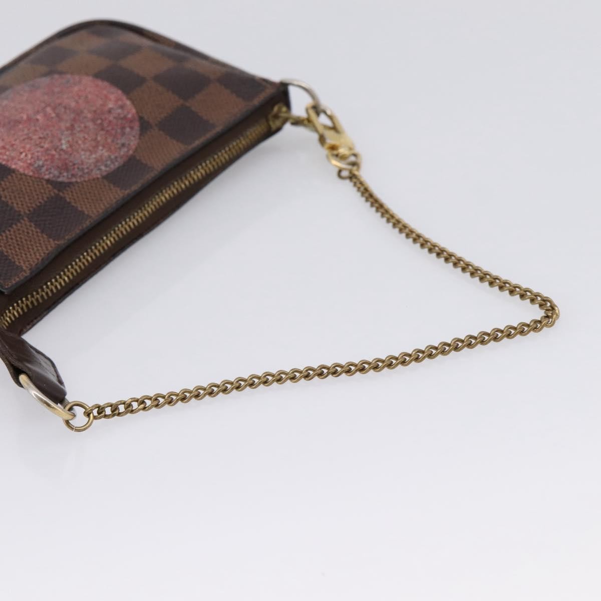 Louis Vuitton Mini pochette accessoires Damier Canvas, Brown, Canvas, Clutch