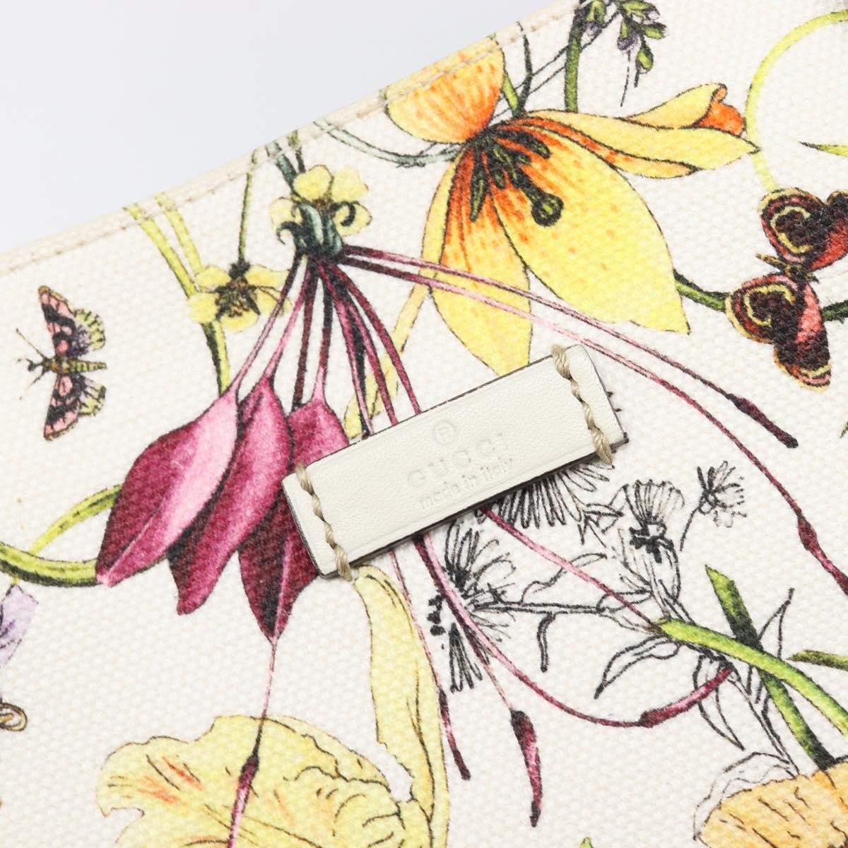Gucci Open Flora Canvas, Multicolour, Canvas, Tote Bag