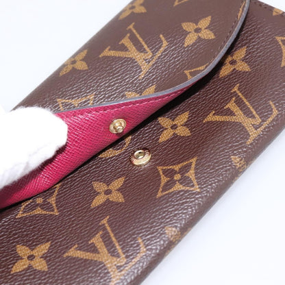 Louis Vuitton Emilie Monogram Canvas, Brown, Canvas, Wallet