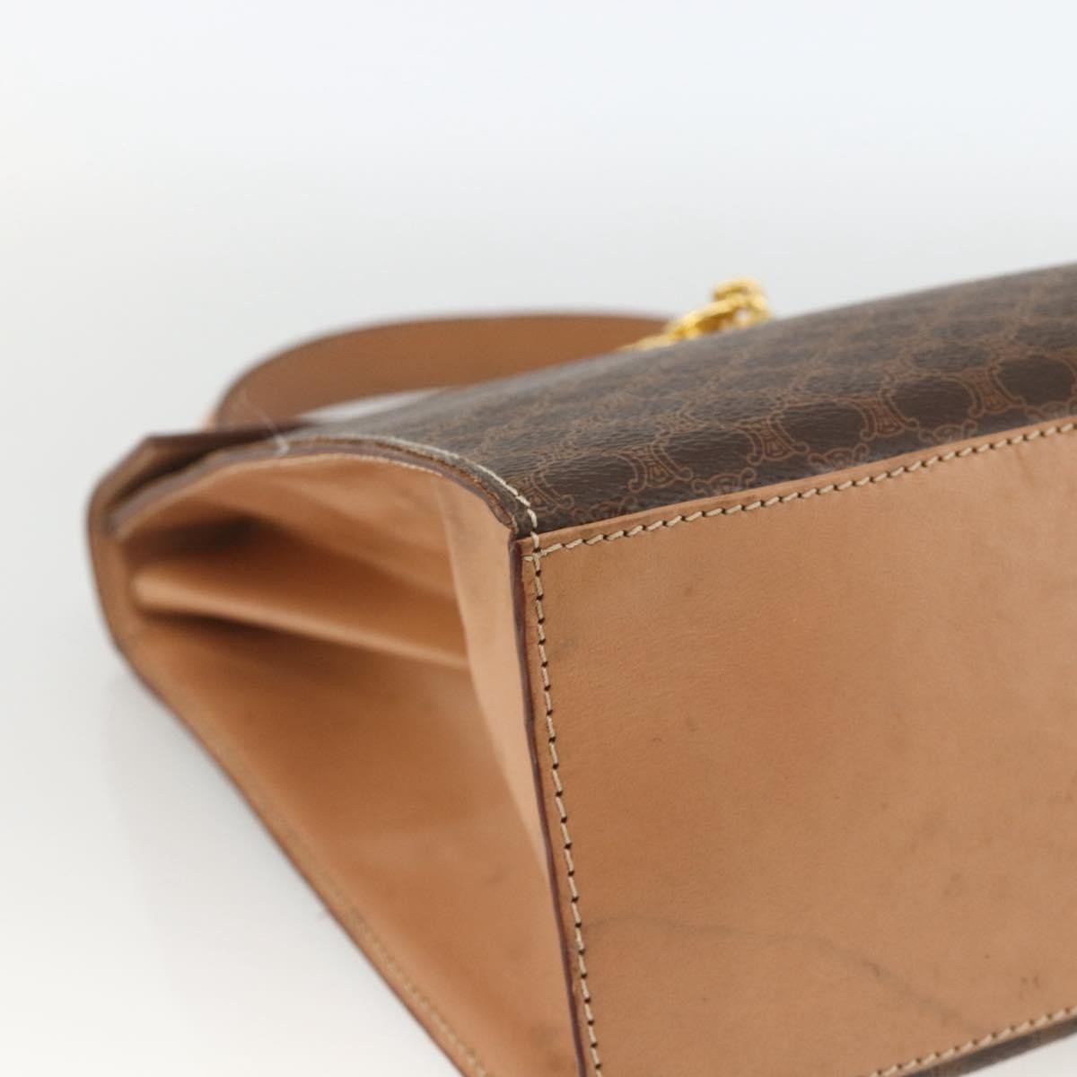 Celine Vintage Handbag Toile Céline, Brown, Canvas, Handbag