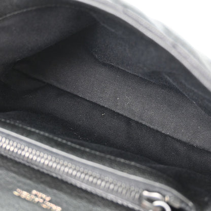 Saint Laurent Classic Monogram College Matelasse Chevron Leather, Black, Leather, Handbag