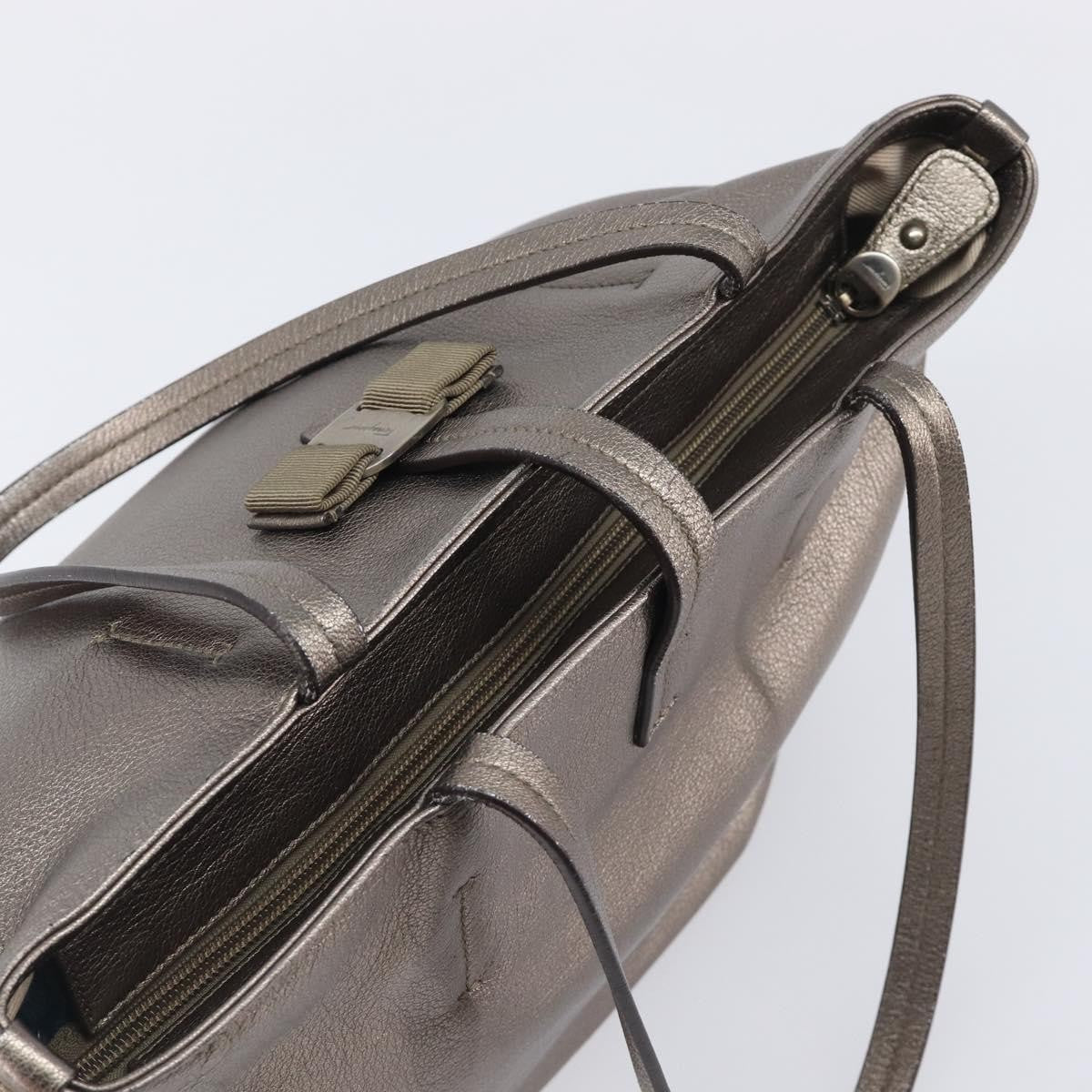 Salvatore Ferragamo Vala tote Leather, Silver, Leather, Tote Bag