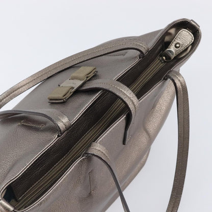 Salvatore Ferragamo Vala tote Leather, Silver, Leather, Tote Bag