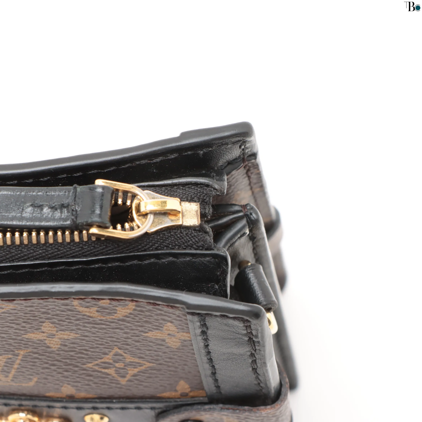 Louis Vuitton Trunk Clutch Reverse Monogram Canvas, BROWN, LEATHER, Shoulder bag