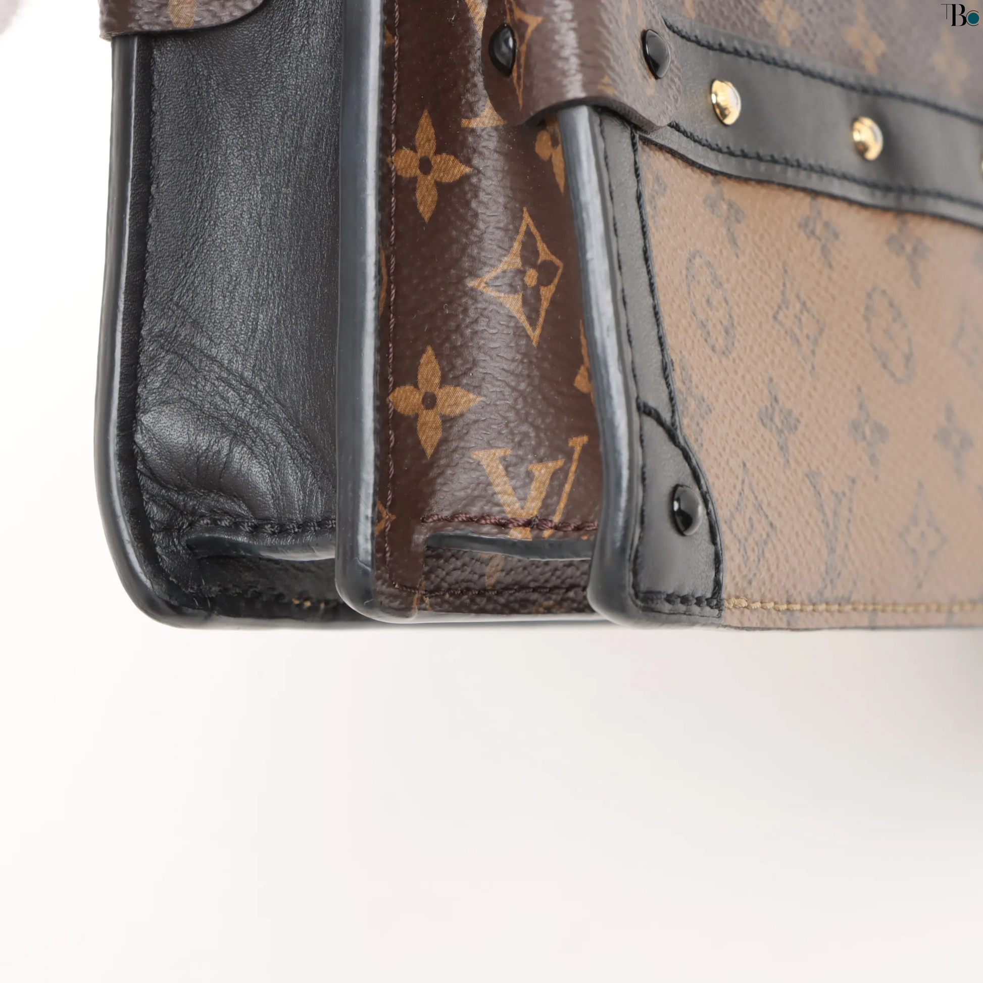 Louis Vuitton Trunk Clutch Reverse Monogram Canvas, BROWN, LEATHER, Shoulder bag