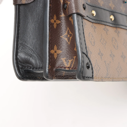 Louis Vuitton Trunk Clutch Reverse Monogram Canvas, BROWN, LEATHER, Shoulder bag