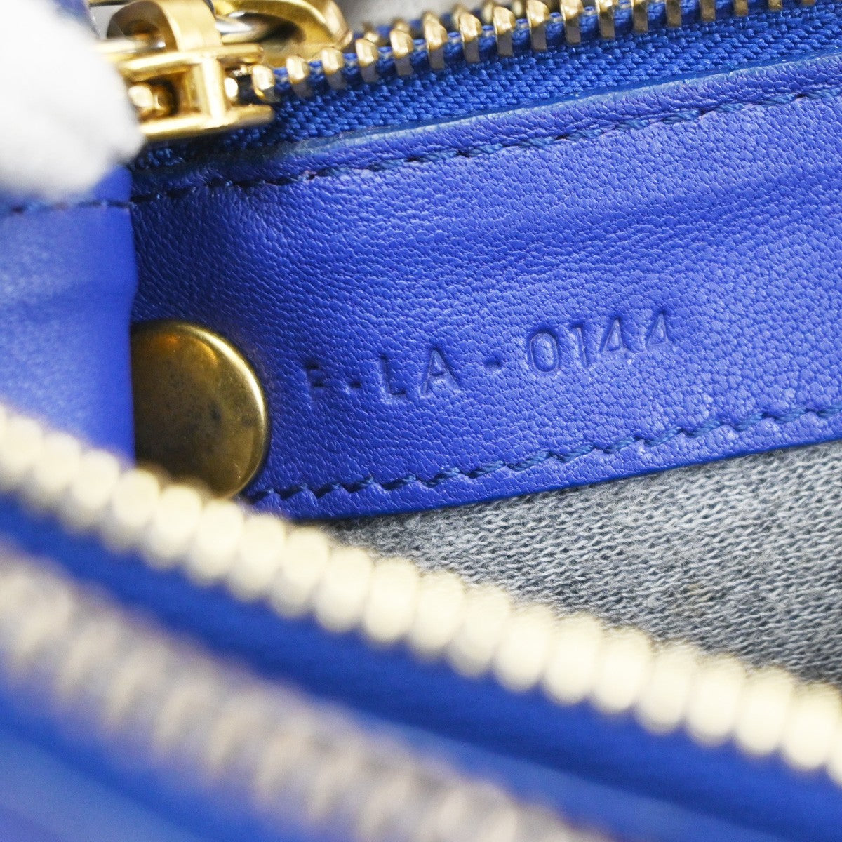 Celine Trio Leather, Blue, Leather, Shoulder Bag