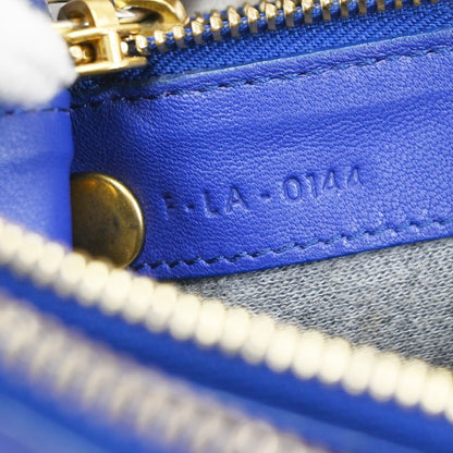 Celine Trio Leather, Blue, Leather, Shoulder Bag