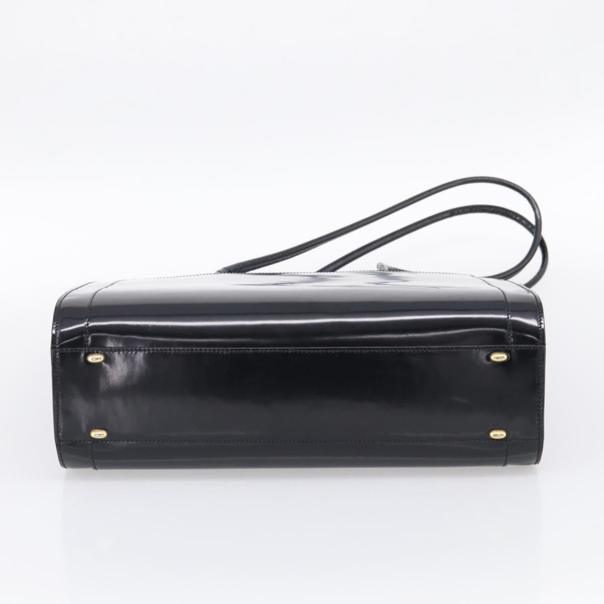 Celine Tote Leather, Black, Patent Leather, Tote Bag