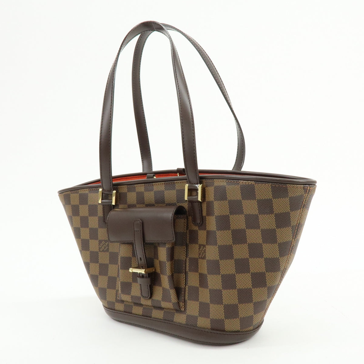 Louis Vuitton Manosque Damier, Brown, Canvas, Handbag
