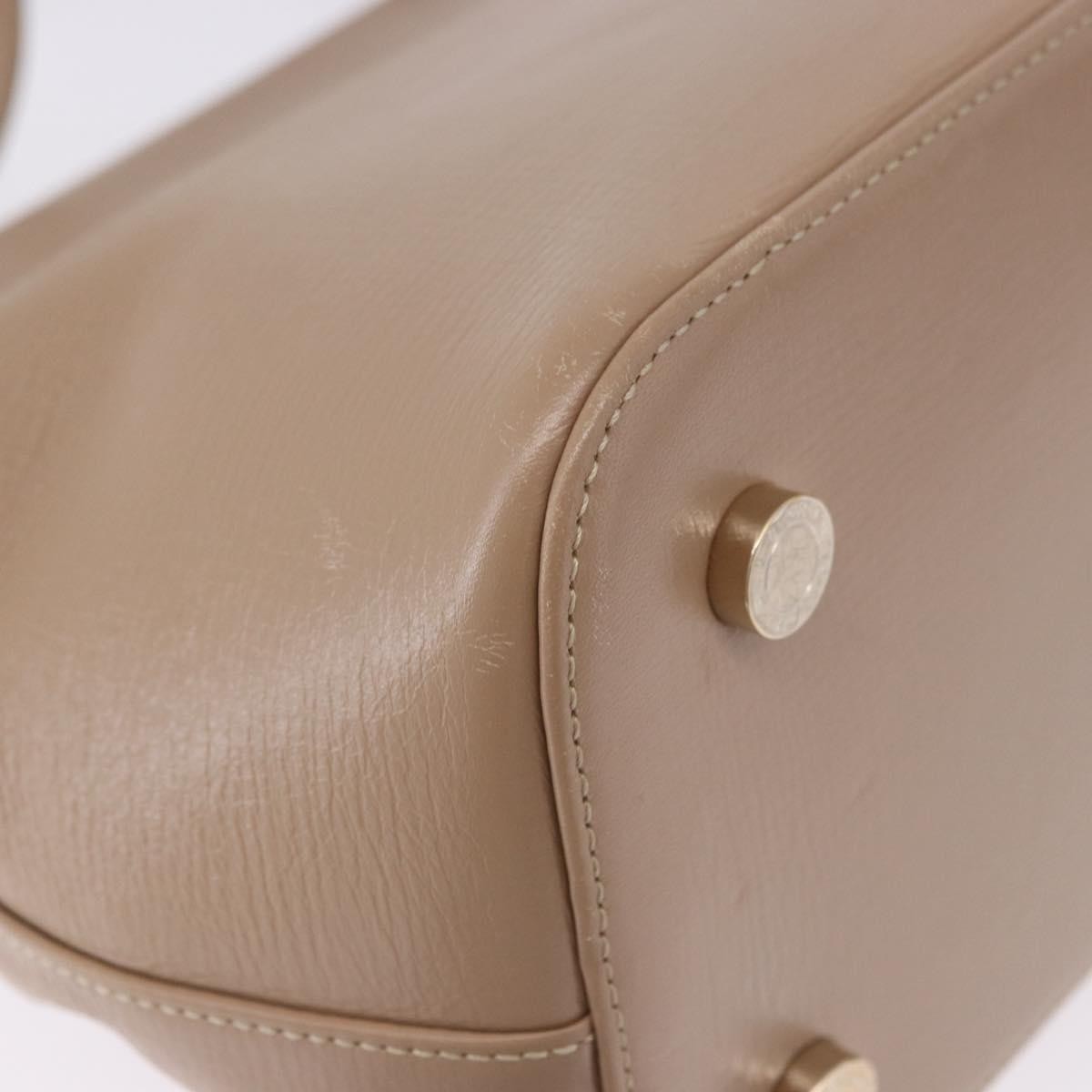 Bvlgari Isabella Rossellini Leather, Beige, Leather, Handbag