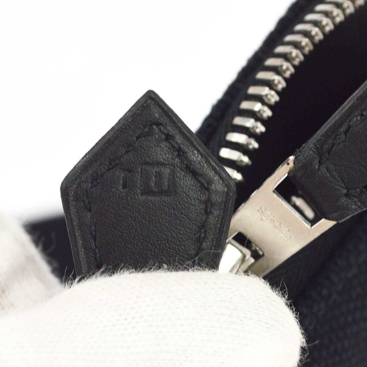 Hermes Heeboo Toile, Black, Canvas, Handbag