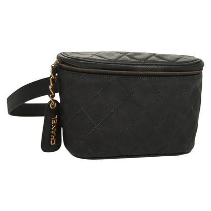 Chanel Vintage, Black, Leather, shoulder