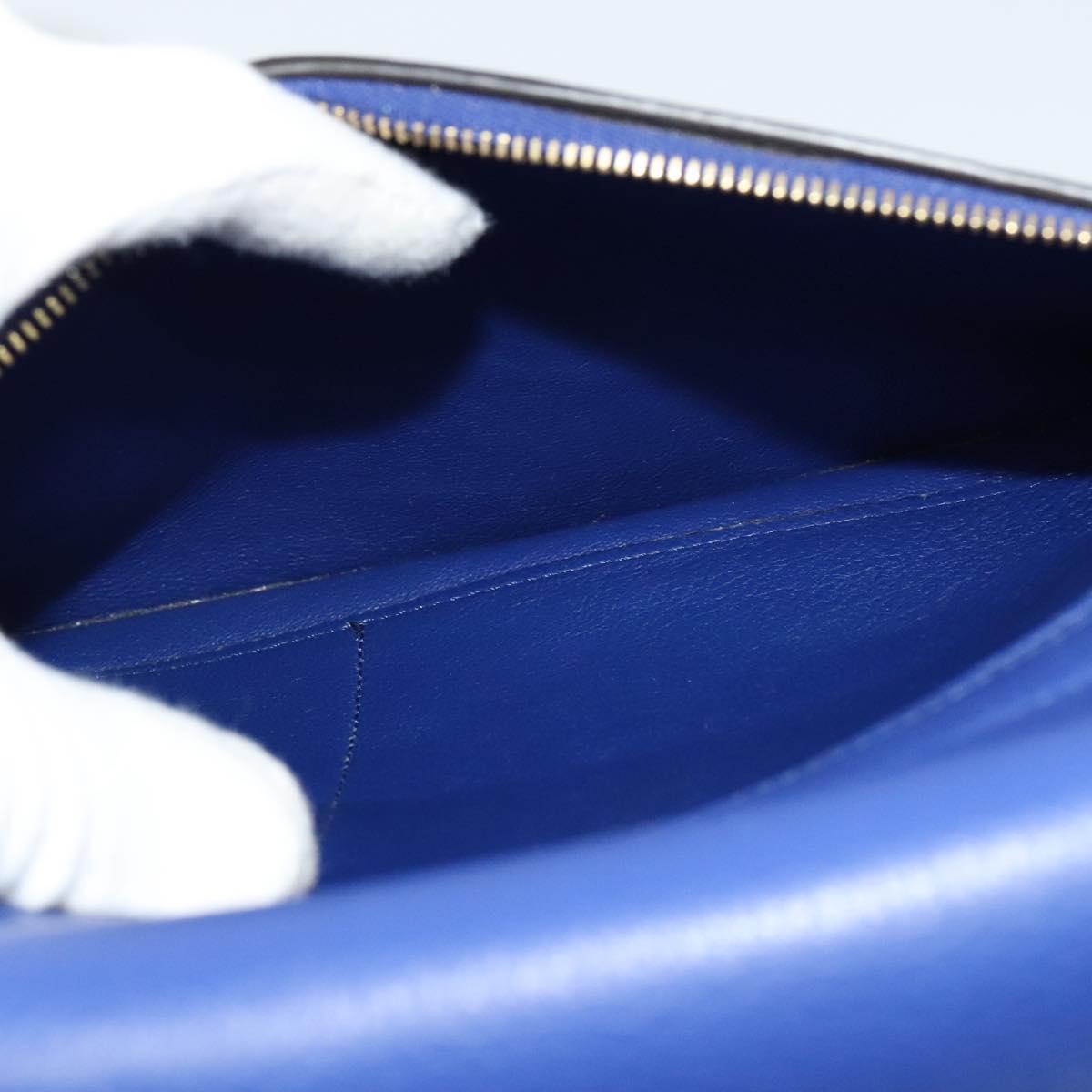 Céline Trapèze, Blue, Leather, handbag