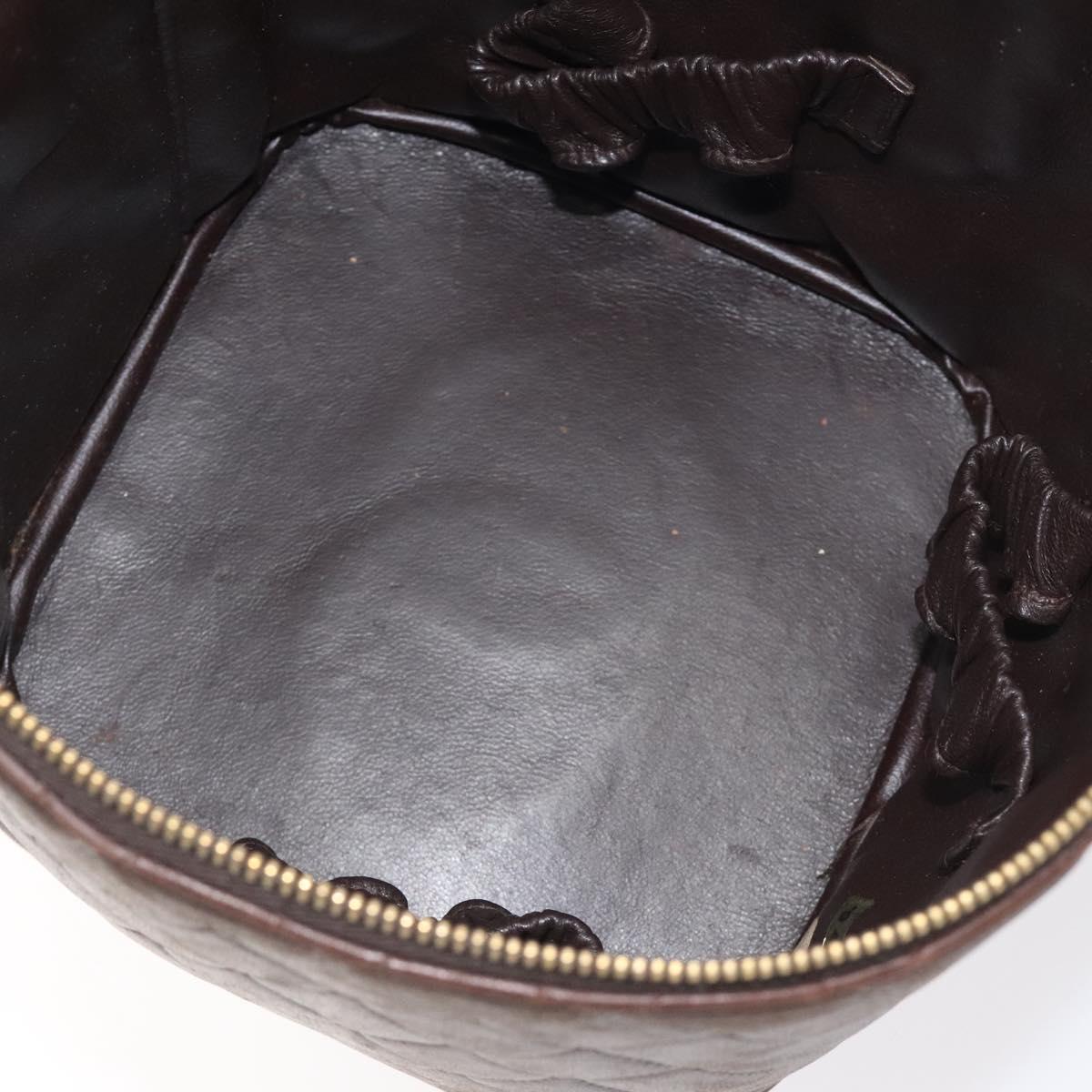 Chanel Vanity, Brown, Leather, clutch