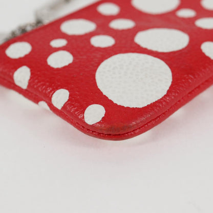 Louis Vuitton Pochette Clés, Red, Leather, wallet