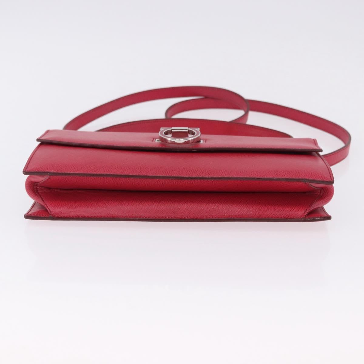 Salvatore Ferragamo Gancini Convertible Top Handle Saffiano Leather, Pink, Leather, Handbag