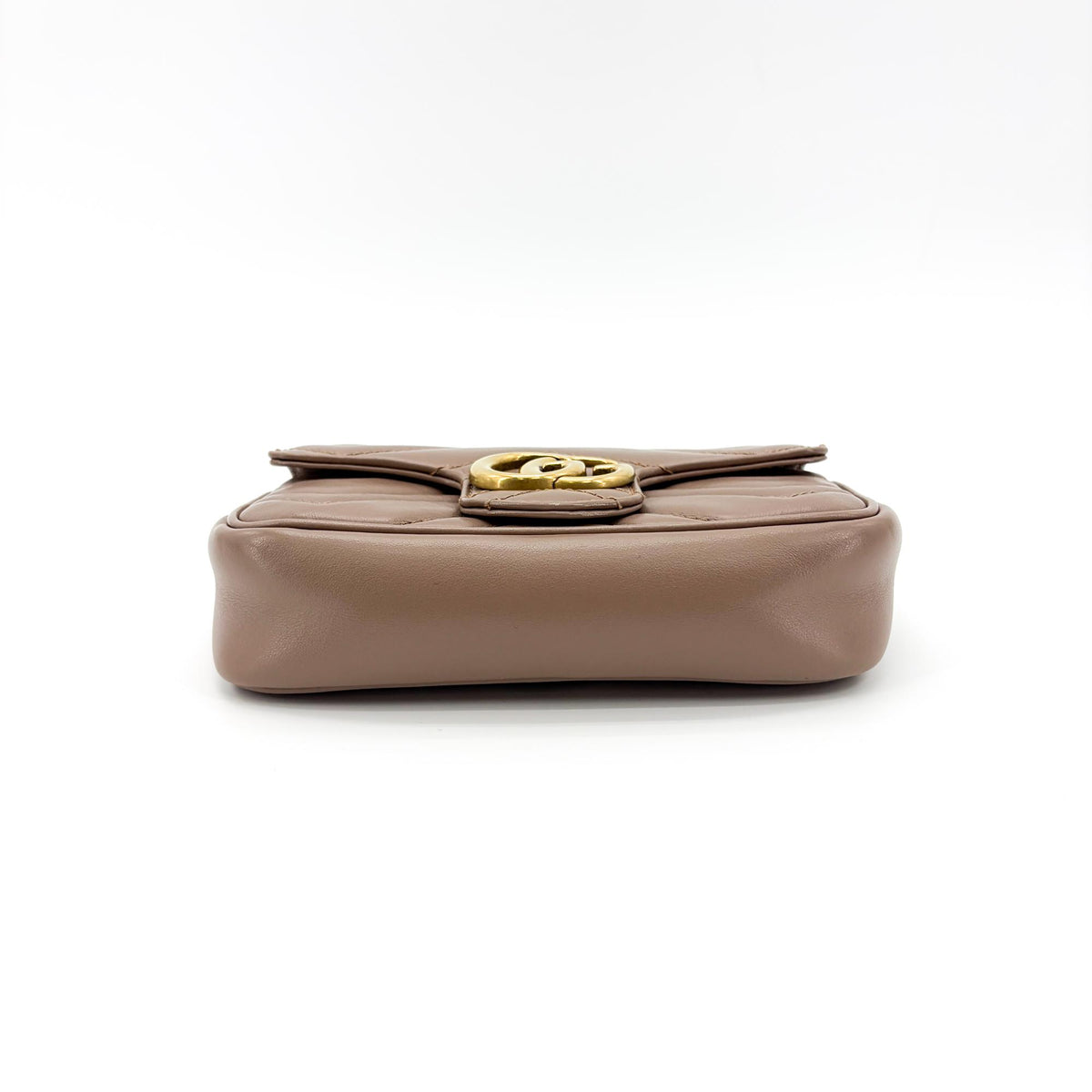 Gucci GG Marmont Flap Matelasse Leather, Beige, Leather, Handbag