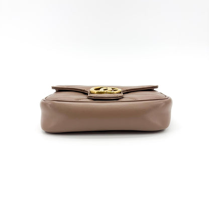 Gucci GG Marmont Flap Matelasse Leather, Beige, Leather, Handbag