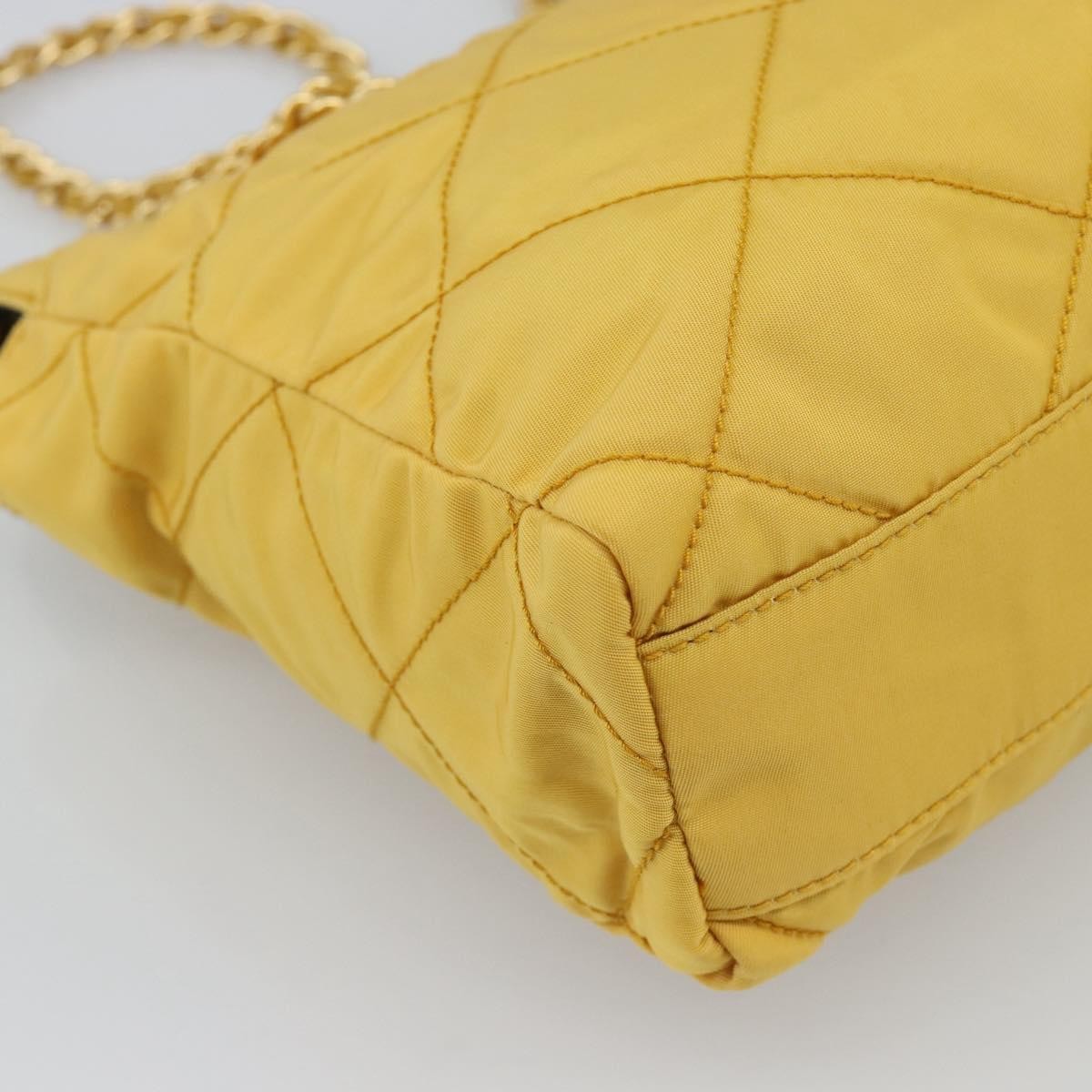 Prada Re-Edition 1995 Chain Quilted Re-Nylon, Yellow, Nylon, Tote Bag