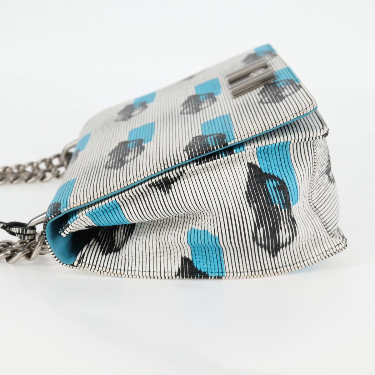 Prada Vitello, Silver, Leather, shoulder