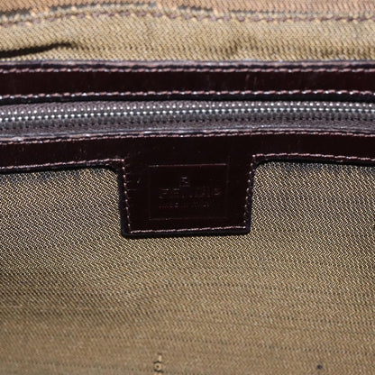 Fendi Zucchino Mamma Baguette Canvas, Brown, Canvas, Shoulder Bag