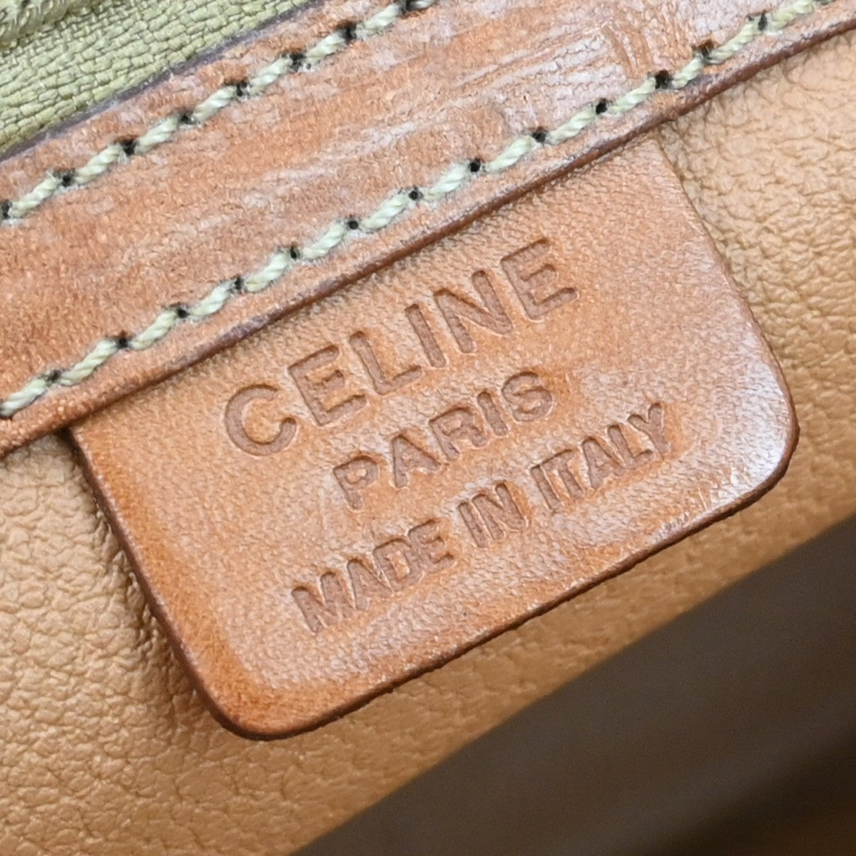 Celine Macadam Leather, Brown, Canvas, Tote Bag