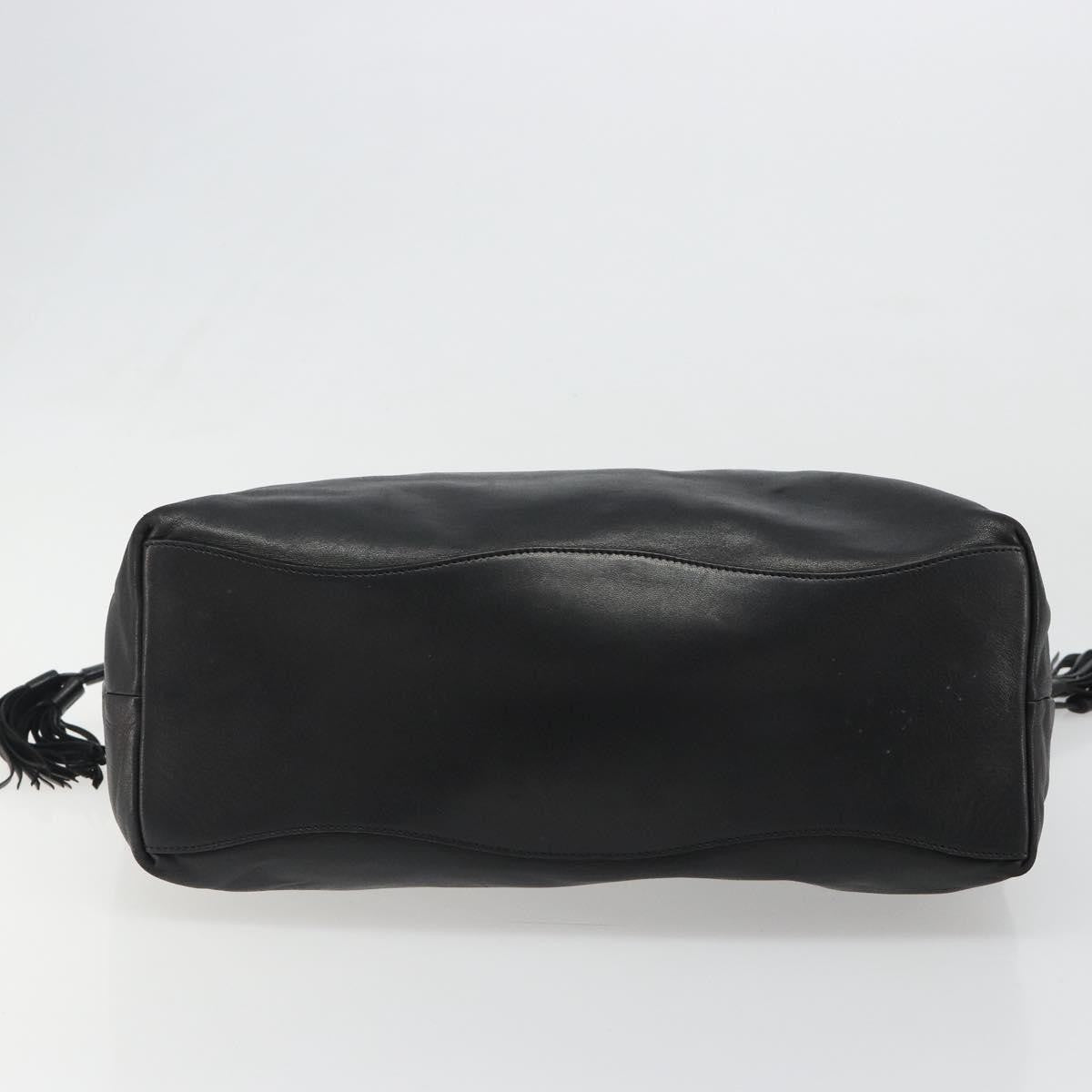 Prada Vitello Daino Convertible Tote Vitello Daino, Black, Leather, Handbag