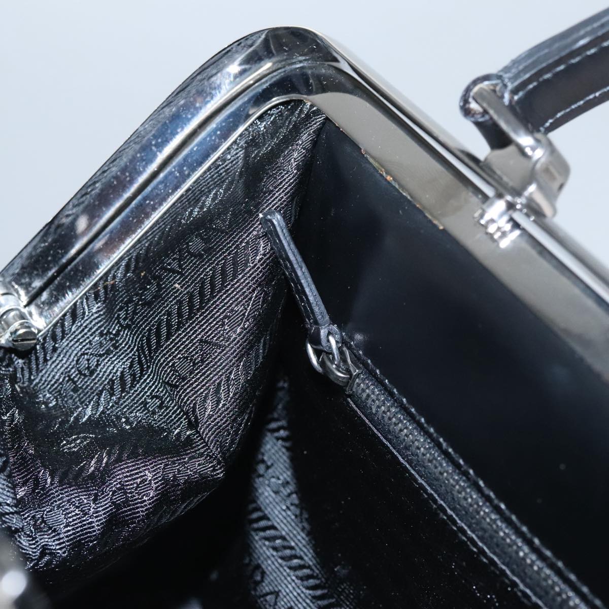 Prada Flame, Black, Leather, handbag