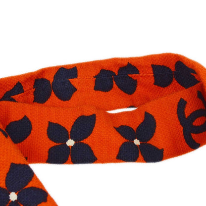 Chanel Vintage Frame Printed Canvas, Orange, Canvas, Shoulder Bag