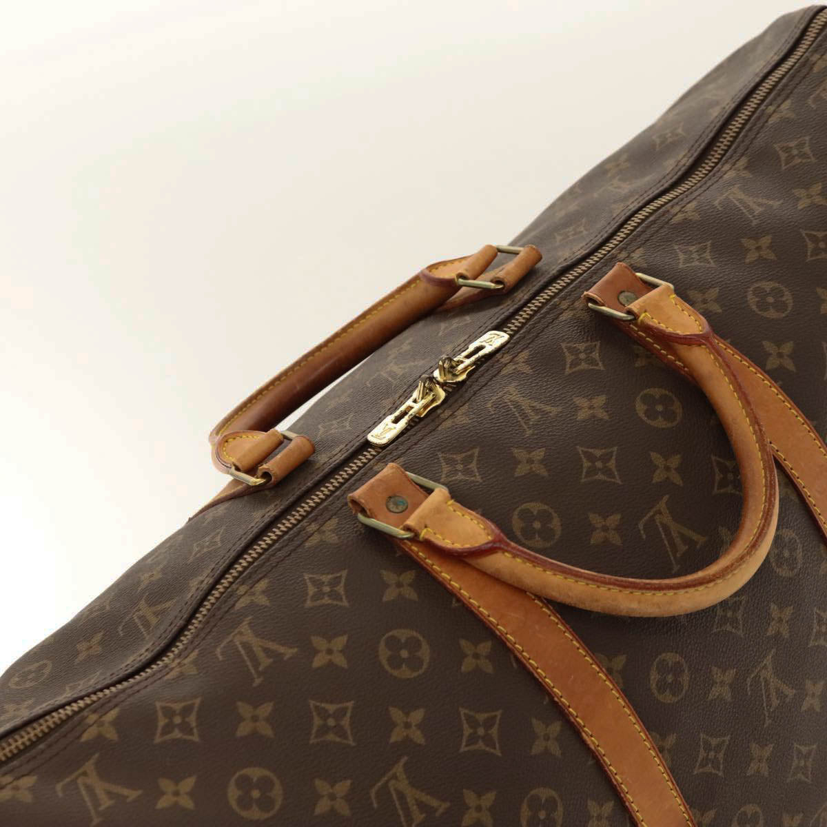 Louis Vuitton Keepall 60, Brown, Canvas, travel