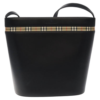 Burberry House Check, Black, Leather, shoulder