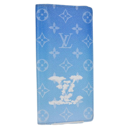Louis Vuitton Brazza, Blue, Canvas, wallet