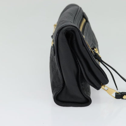 Louis Vuitton Petillante, Black, Leather, clutch