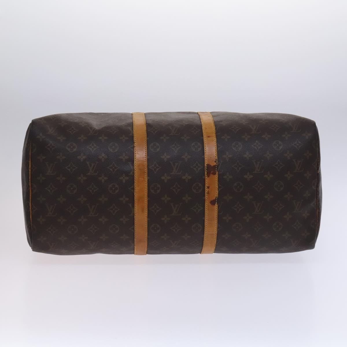 Louis Vuitton Keepall 55, Brown, Canvas, travel