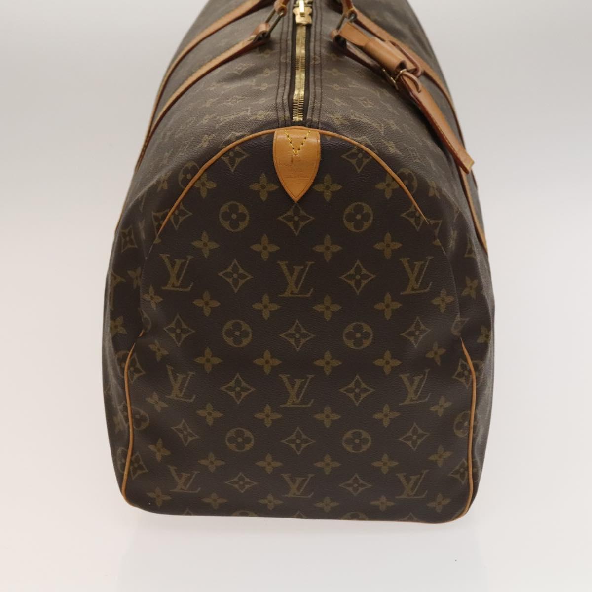 Louis Vuitton Keepall 55, Brown, Canvas, travel