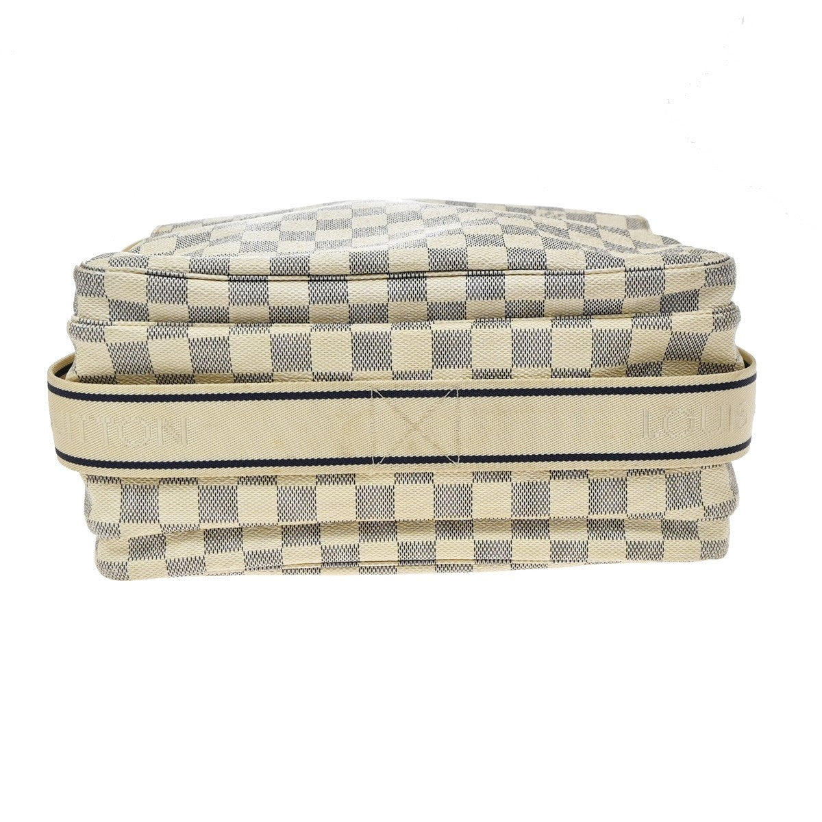 Louis Vuitton Naviglio Damier, White, Canvas, Shoulder Bag