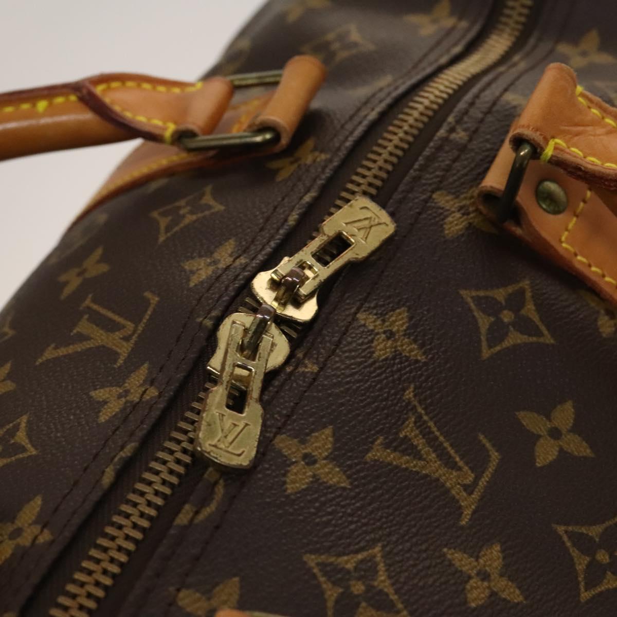 Louis Vuitton Keepall Bag Monogram Canvas, BROWN, CANVAS, Travel bag