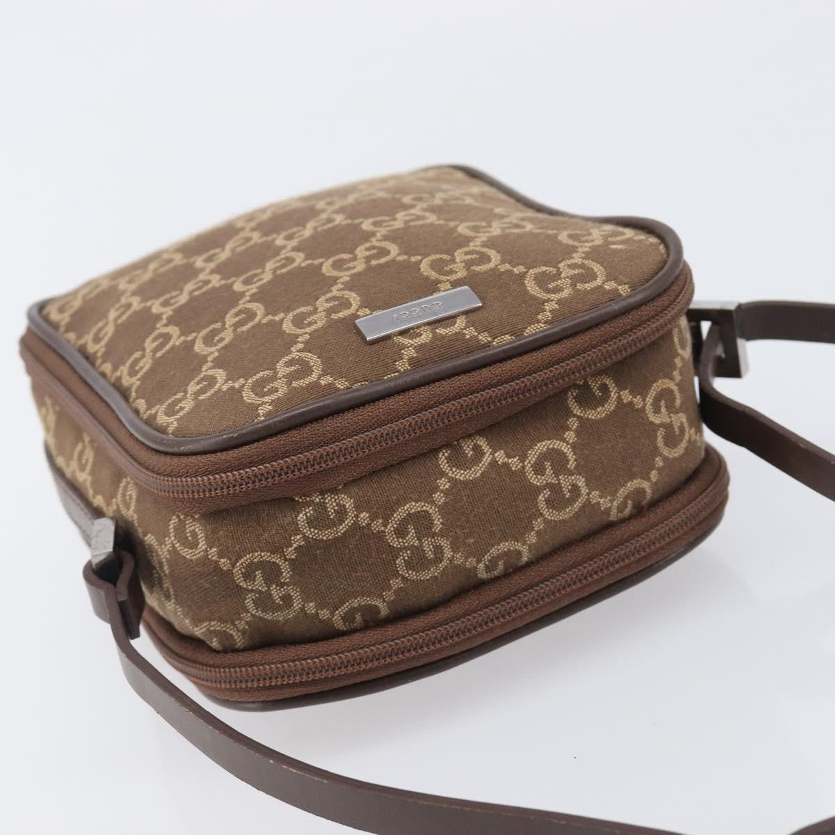 Gucci Crossbody Canvas, Brown, Canvas, Crossbody Bag