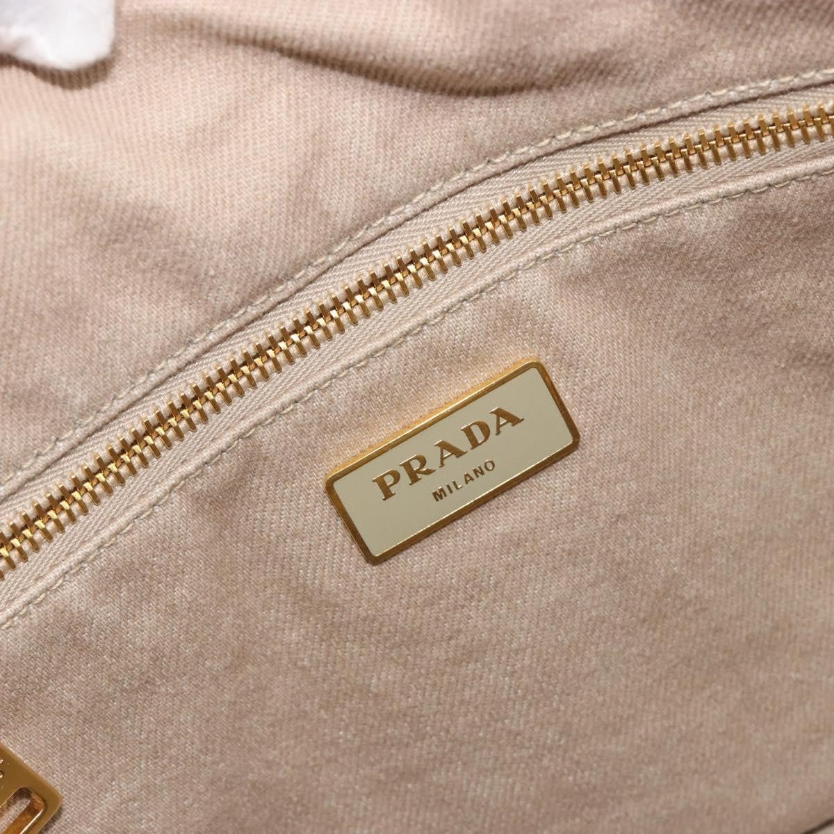Prada Canapa Canvas, Beige, Canvas, Tote Bag