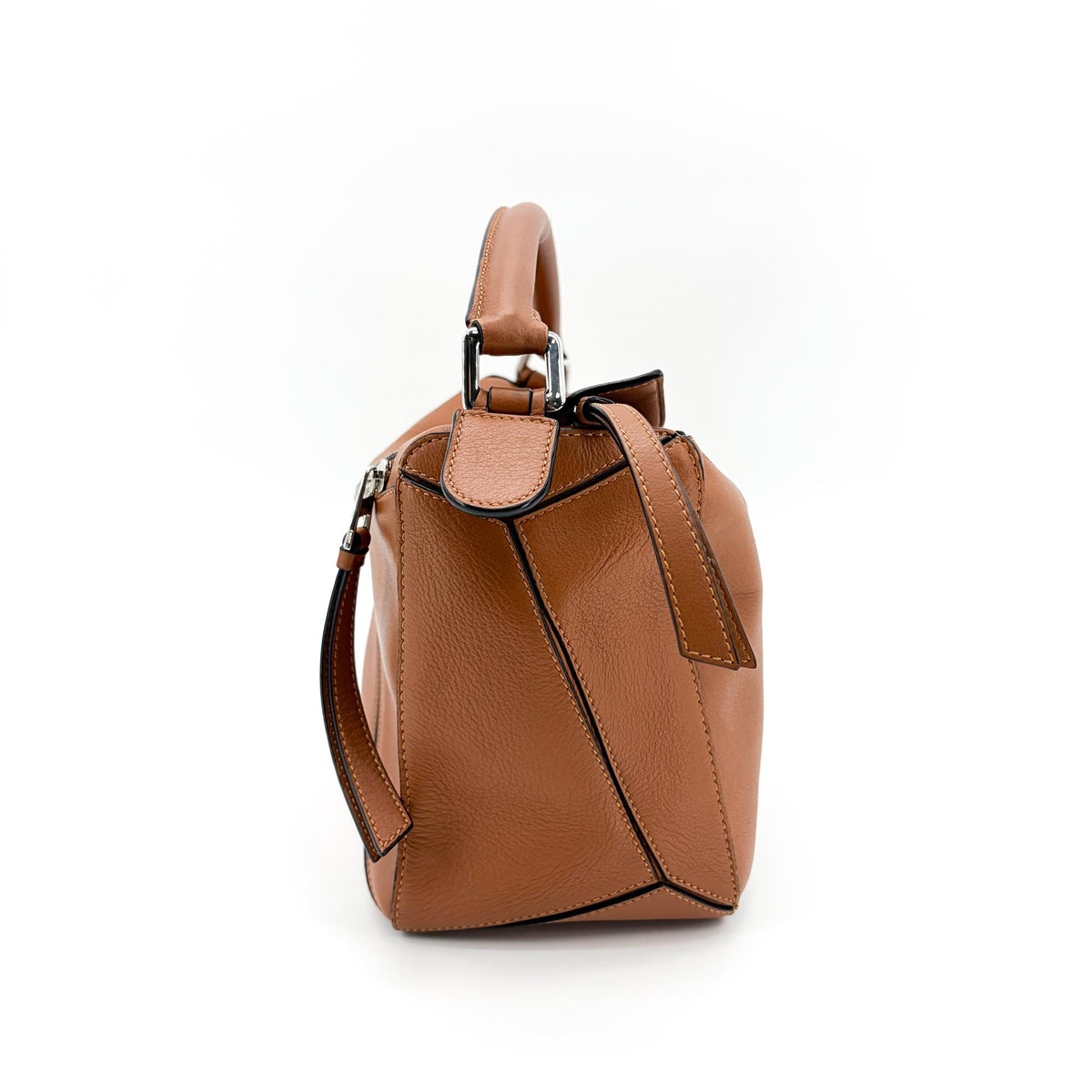 Loewe Puzzle Leather, Brown, Leather, Handbag
