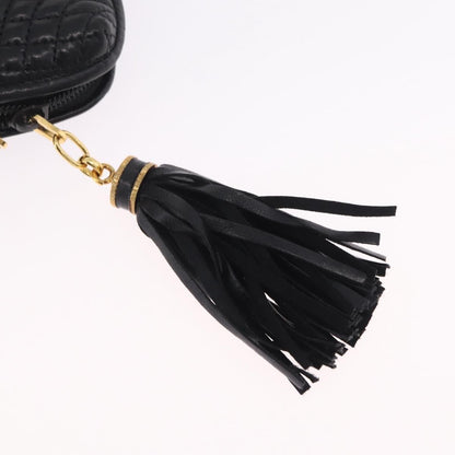 Bally Vintage Chain Quilted Leather, Black, Leather, Shoulder Bag