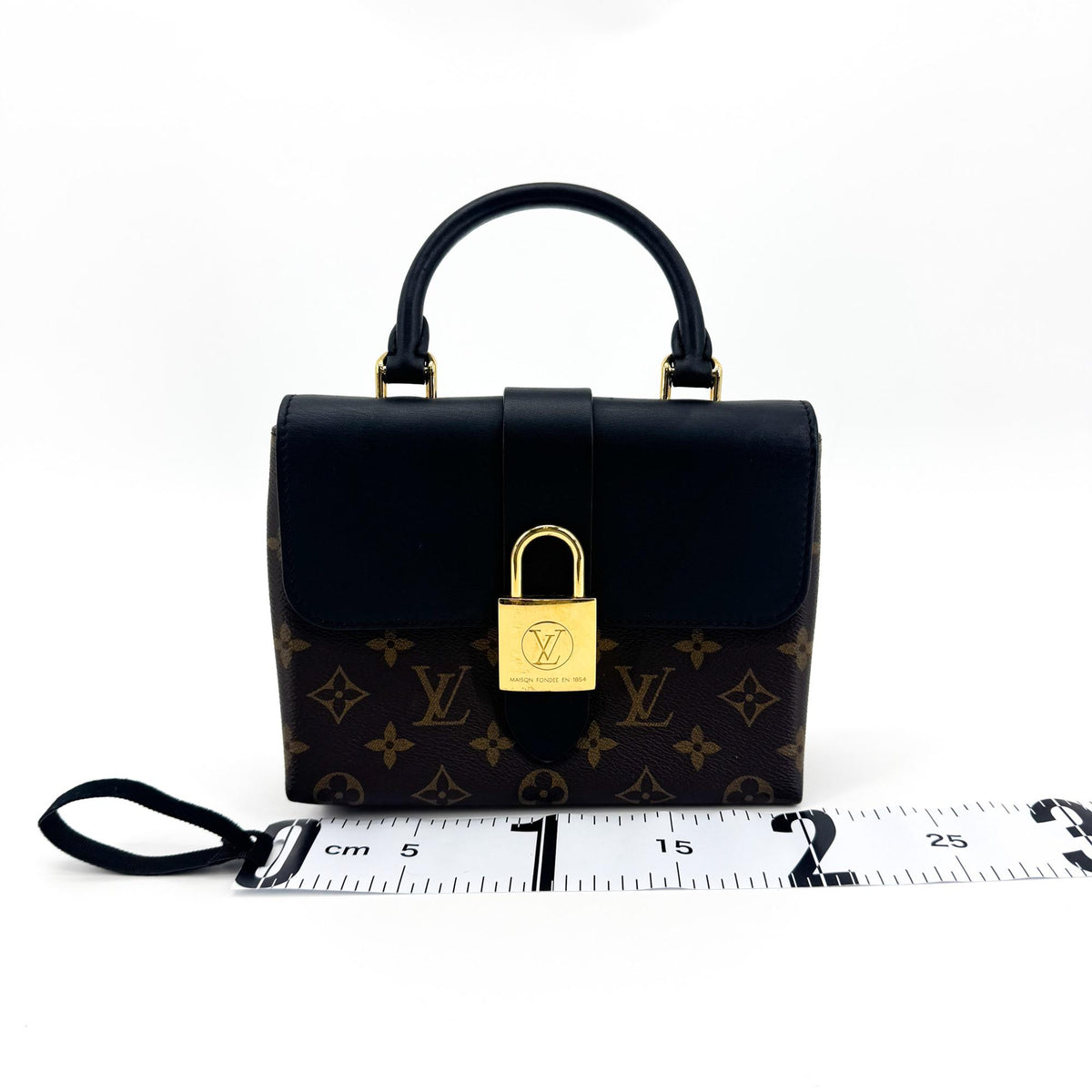 Louis Vuitton Locky Monogram Canvas with Leather, Black, Canvas, Handbag