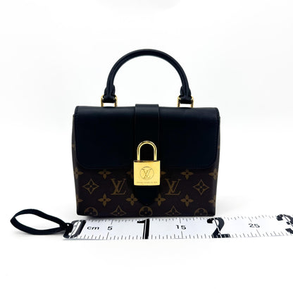 Louis Vuitton Locky Monogram Canvas with Leather, Black, Canvas, Handbag