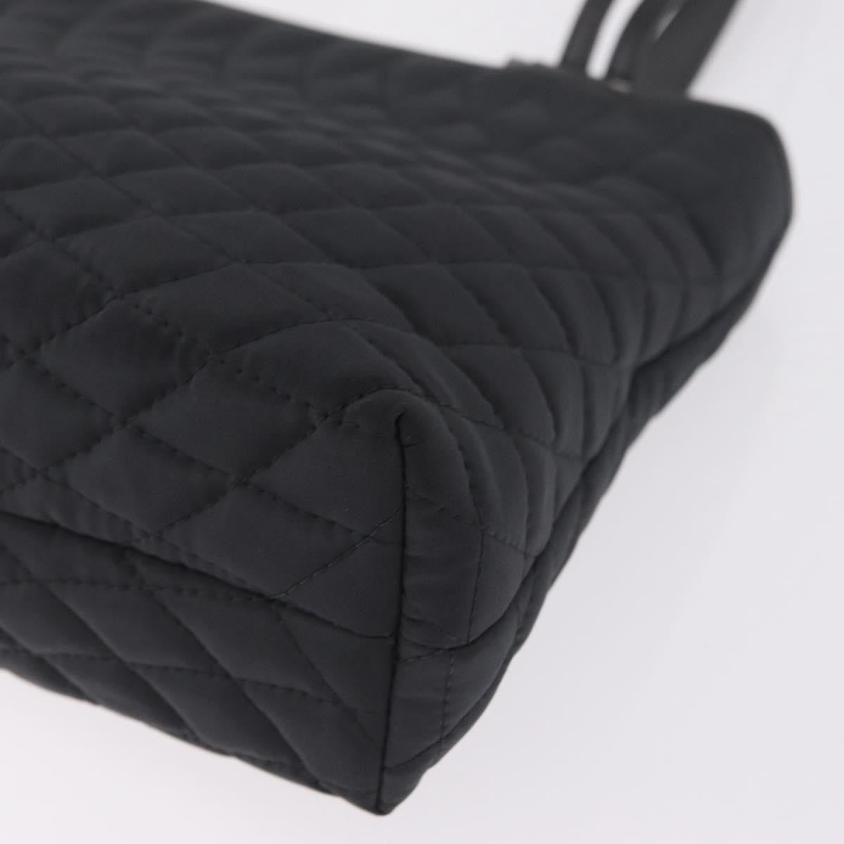 Bally Handbag Quilted Nylon, Black, Nylon, Handbag