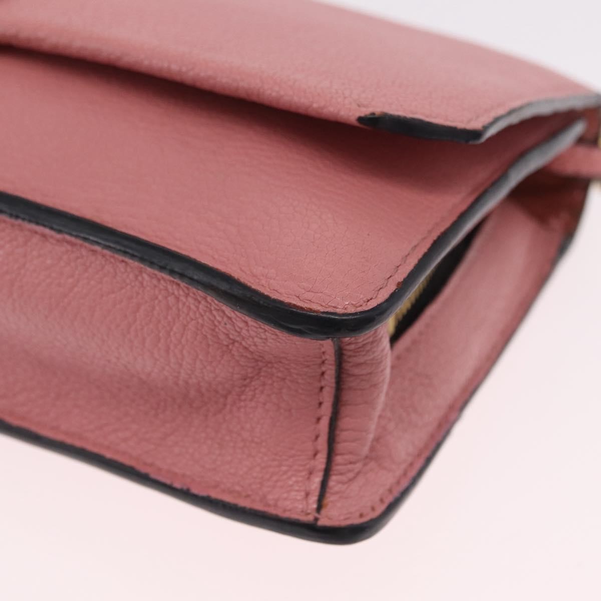 Miu Miu Madras Shoulder Leather, Pink, Leather, Crossbody Bag
