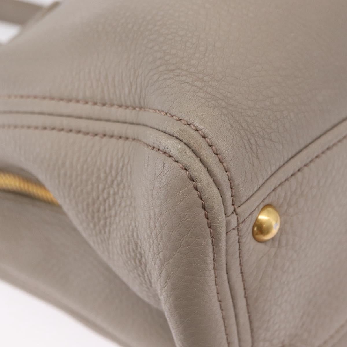 Miu Miu Madras Leather, Gray, Leather, Shoulder Bag