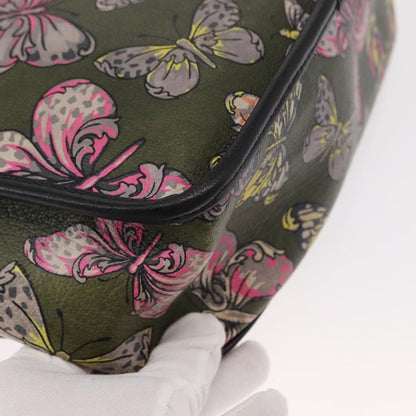 Loewe Messenger Printed Leather, Green, Leather, Handbag