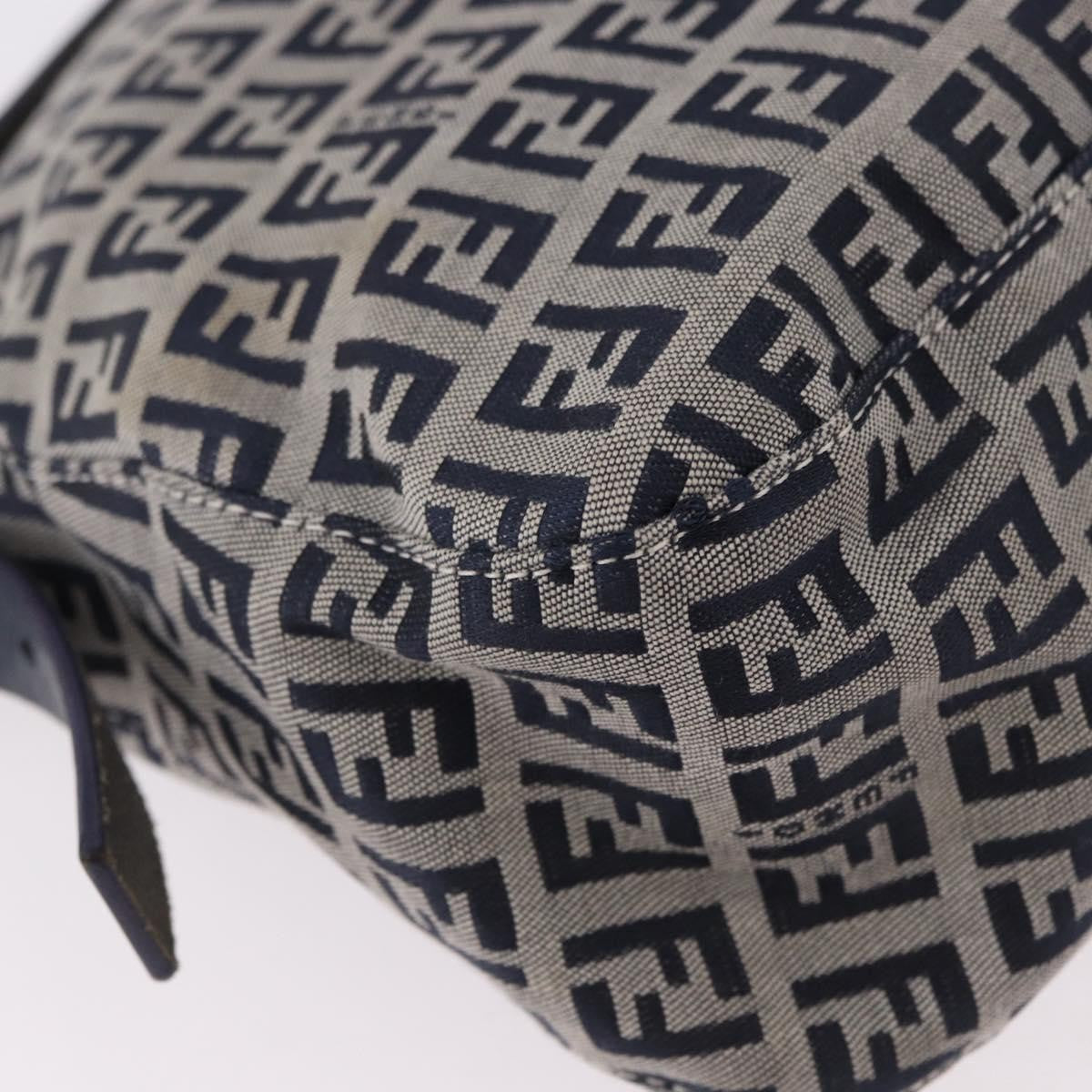 Fendi Baguette Zucchino Canvas, Navy, Canvas, Handbag