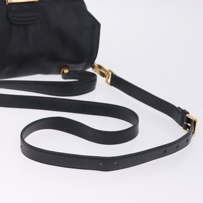 Miu Miu Beau Top Handle Leather, Black, Leather, Handbag